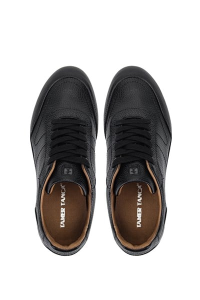 Tamer Tanca Erkek Hakiki Deri Siyah Sneakers & Spor Ayakkabı