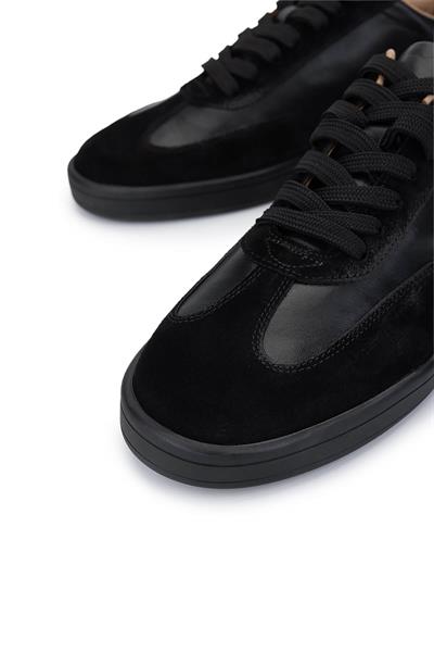 Tamer Tanca Erkek Hakiki Deri Siyah Sneakers & Spor Ayakkabı