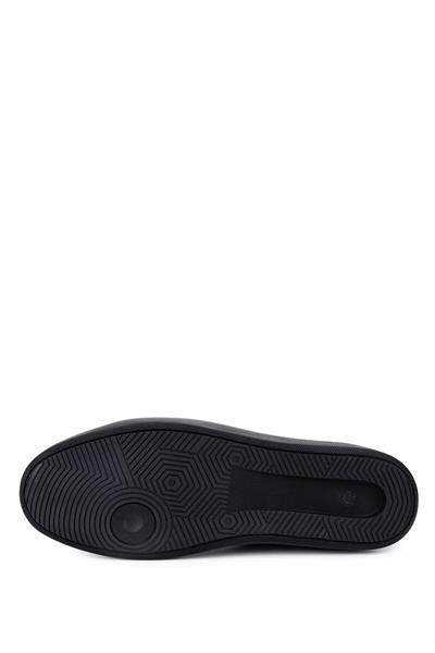 Tamer Tanca Erkek Hakiki Deri Siyah Sneakers & Spor Ayakkabı