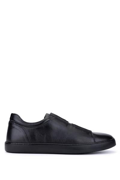 Tamer Tanca Erkek Hakiki Deri Siyah Sneakers & Spor Ayakkabı