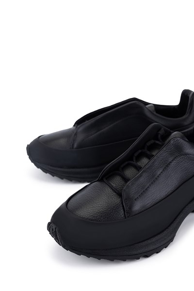 Tamer Tanca Erkek Hakiki Deri Siyah Sneakers & Spor Ayakkabı