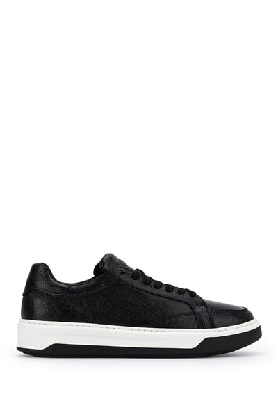 Tamer Tanca Erkek Hakiki Deri Siyah Sneakers & Spor Ayakkabı