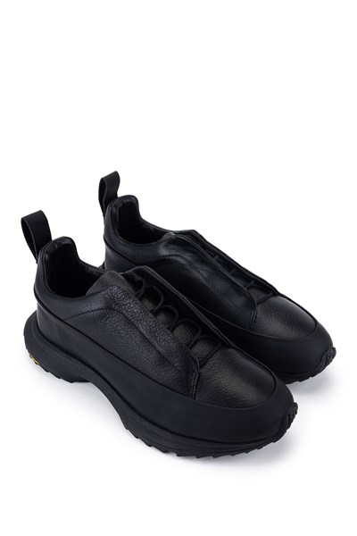 Tamer Tanca Erkek Hakiki Deri Siyah Sneakers & Spor Ayakkabı