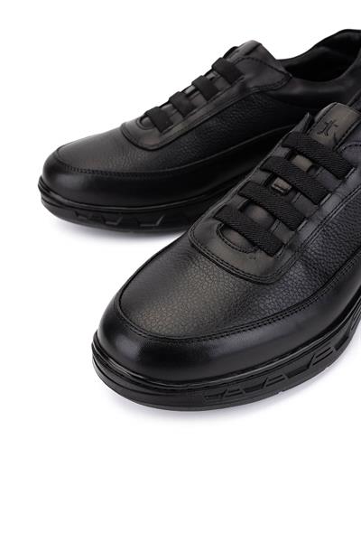 Tamer Tanca Erkek Hakiki Deri Siyah Sneakers & Spor Ayakkabı