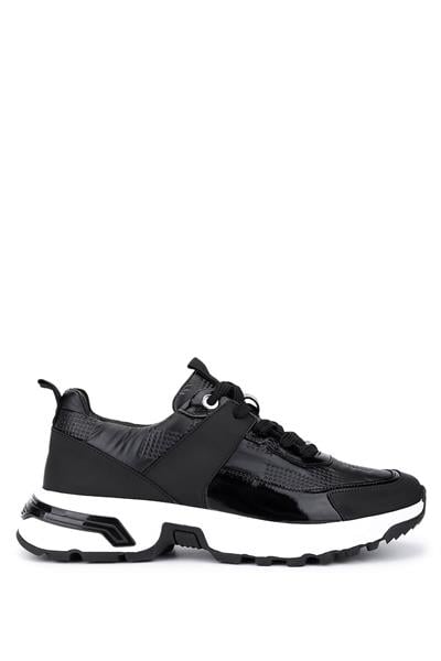 Tamer Tanca Erkek Hakiki Deri Siyah Sneakers & Spor Ayakkabı