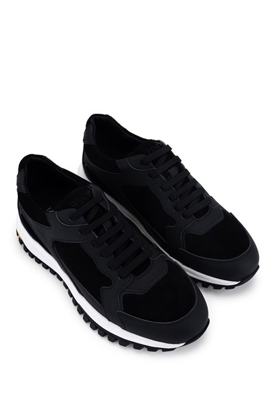 Tamer Tanca Erkek Hakiki Deri Siyah Sneakers & Spor Ayakkabı