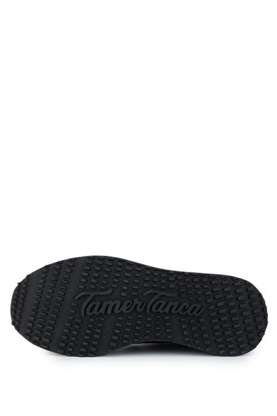 Tamer Tanca Erkek Hakiki Deri Siyah Sneakers & Spor Ayakkabı