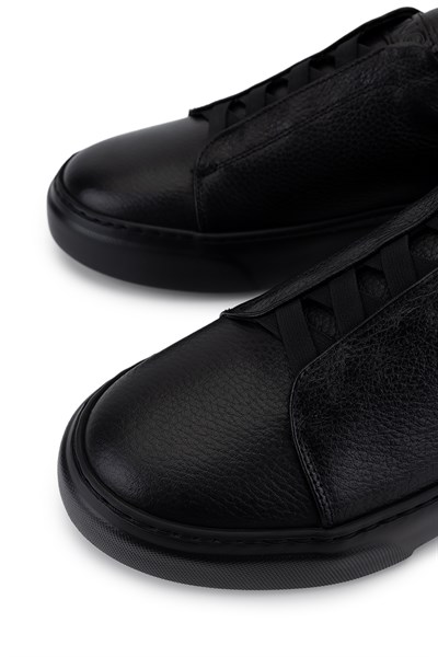 Tamer Tanca Erkek Hakiki Deri Siyah Sneakers & Spor Ayakkabı