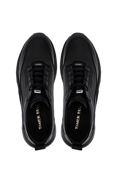 Tamer Tanca Erkek Hakiki Deri siyah Sneakers & Spor Ayakkabı