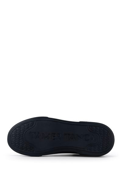 Tamer Tanca Erkek Hakiki Deri Siyah Sneakers & Spor Ayakkabı