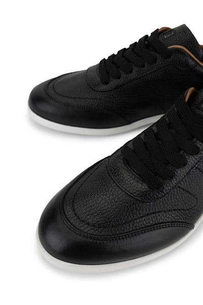 Tamer Tanca Erkek Hakiki Deri Siyah Sneakers & Spor Ayakkabı