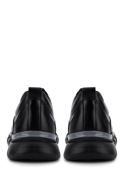 Tamer Tanca Erkek Hakiki Deri siyah Sneakers & Spor Ayakkabı