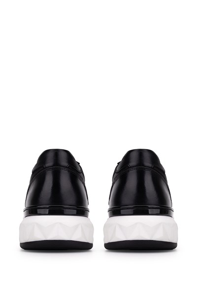 Tamer Tanca Erkek Hakiki Deri Siyah Sneakers & Spor Ayakkabı