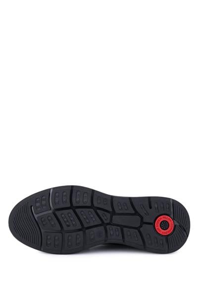 Tamer Tanca Erkek Hakiki Deri Siyah Sneakers