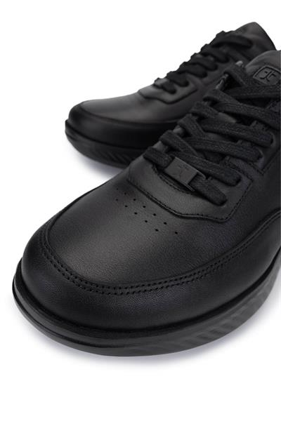 Tamer Tanca Erkek Hakiki Deri Siyah Sneakers & Spor Ayakkabı