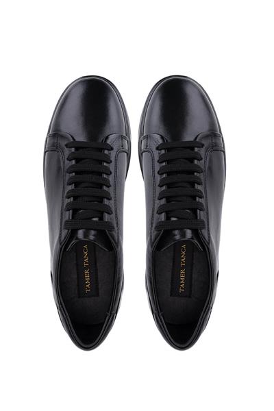 Tamer Tanca Erkek Hakiki Deri Siyah Sneakers & Spor Ayakkabı