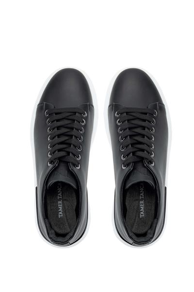 Tamer Tanca Erkek Hakiki Deri Siyah Sneakers & Spor Ayakkabı
