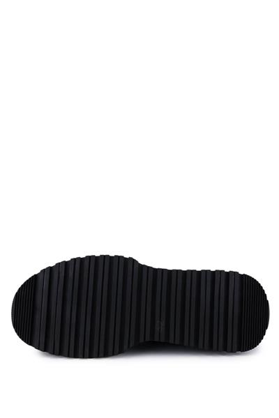 Tamer Tanca Erkek Hakiki Deri Siyah Sneakers & Spor Ayakkabı
