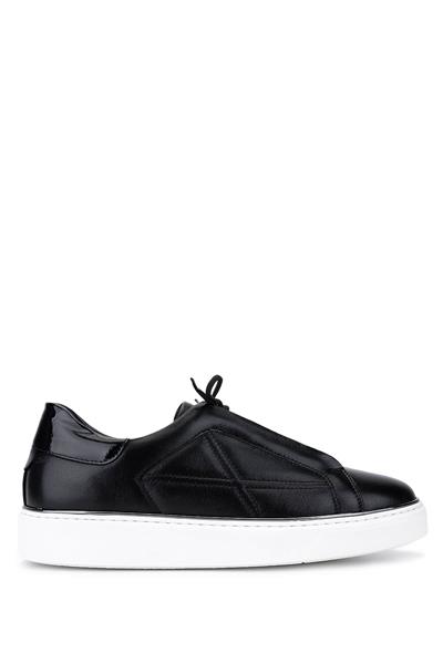Tamer Tanca Erkek Hakiki Deri Siyah Sneakers & Spor Ayakkabı
