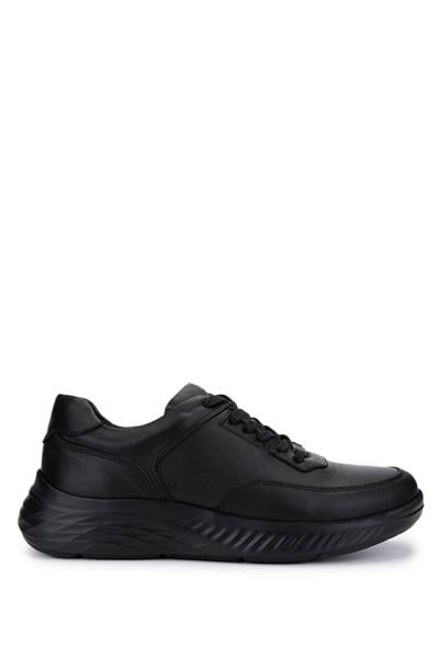 Tamer Tanca Erkek Hakiki Deri Siyah Sneakers & Spor Ayakkabı