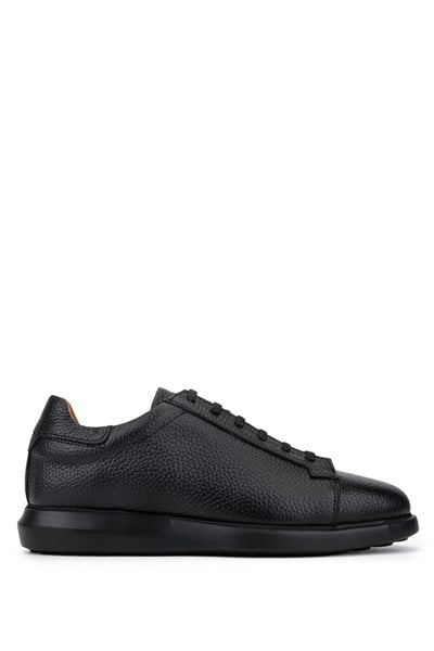 Tamer Tanca Erkek Hakiki Deri Siyah Sneakers & Spor Ayakkabı
