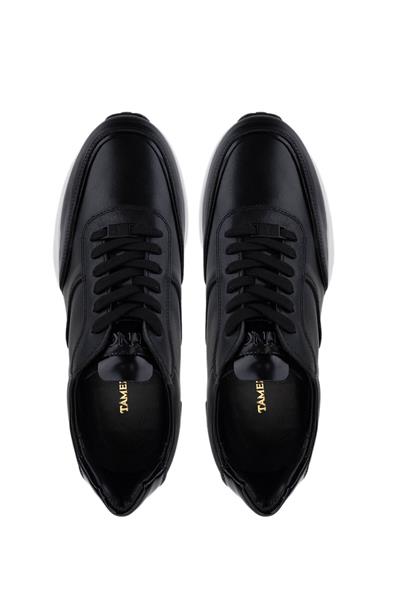 Tamer Tanca Erkek Hakiki Deri Siyah Sneakers & Spor Ayakkabı