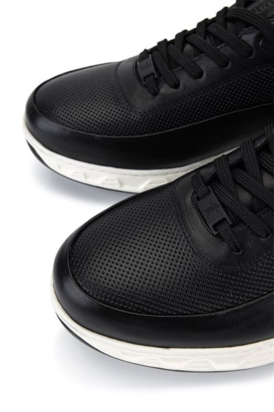 Tamer Tanca Erkek Hakiki Deri Siyah Sneakers & Spor Ayakkabı