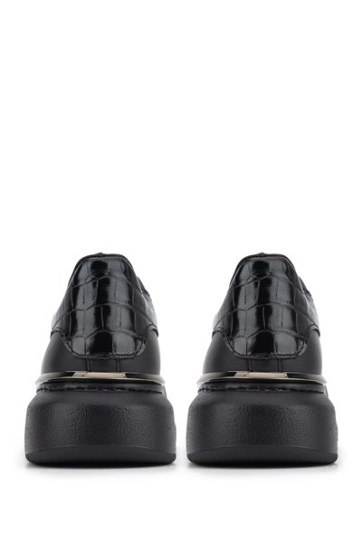Tamer Tanca Erkek Hakiki Deri Siyah Sneakers & Spor Ayakkabı