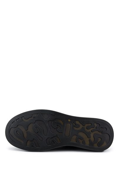 Tamer Tanca Erkek Hakiki Deri Siyah Sneakers & Spor Ayakkabı