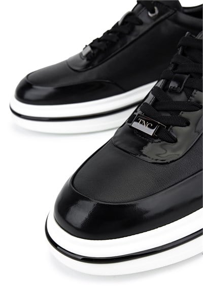 Tamer Tanca Erkek Hakiki Deri Siyah Sneakers & Spor Ayakkabı