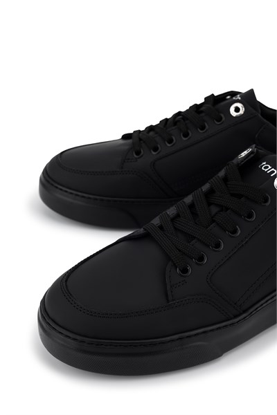 Tamer Tanca Erkek Hakiki Deri Siyah Sneakers & Spor Ayakkabı