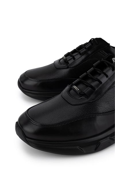 Tamer Tanca Erkek Hakiki Deri siyah Sneakers & Spor Ayakkabı