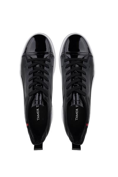 Tamer Tanca Erkek Hakiki Deri Siyah Sneakers & Spor Ayakkabı
