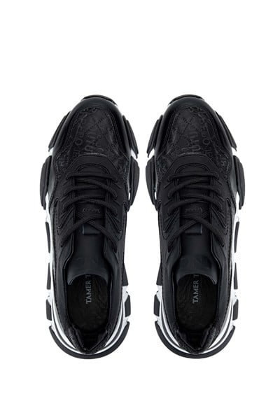 Tamer Tanca Erkek Hakiki Deri Siyah Sneakers & Spor Ayakkabı