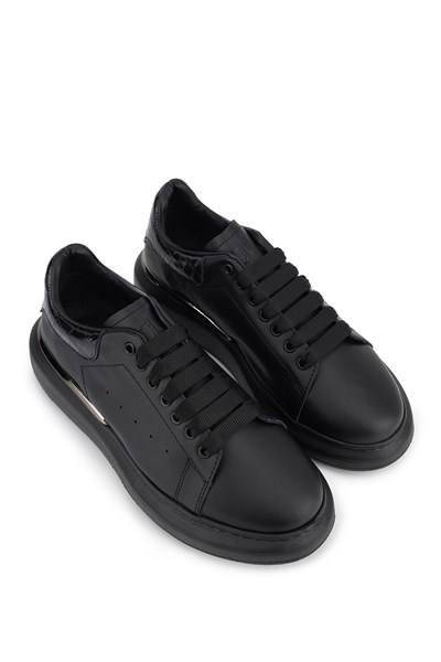 Tamer Tanca Erkek Hakiki Deri Siyah Sneakers & Spor Ayakkabı