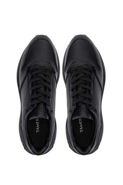 Tamer Tanca Erkek Hakiki Deri Siyah Sneakers & Spor Ayakkabı