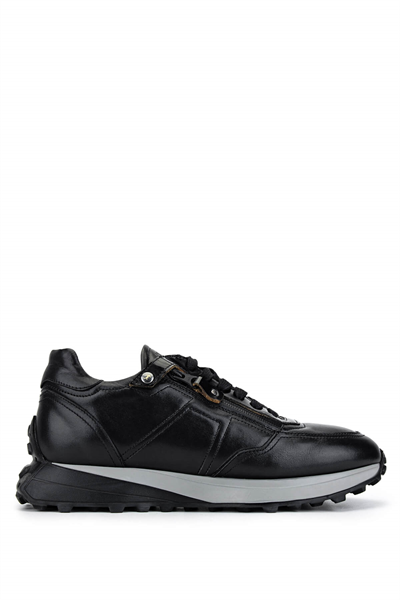 Tamer Tanca Erkek Hakiki Deri Siyah Sneakers & Spor Ayakkabı
