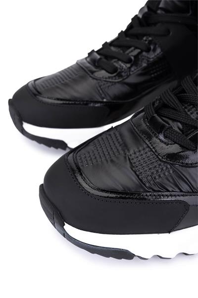 Tamer Tanca Erkek Hakiki Deri Siyah Sneakers & Spor Bot