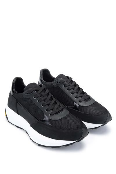 Tamer Tanca Erkek Hakiki Deri Siyah Sneakers & Spor Ayakkabı