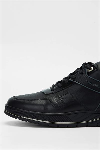 Tamer Tanca Erkek Hakiki Deri Siyah Sneakers & Spor Ayakkabı