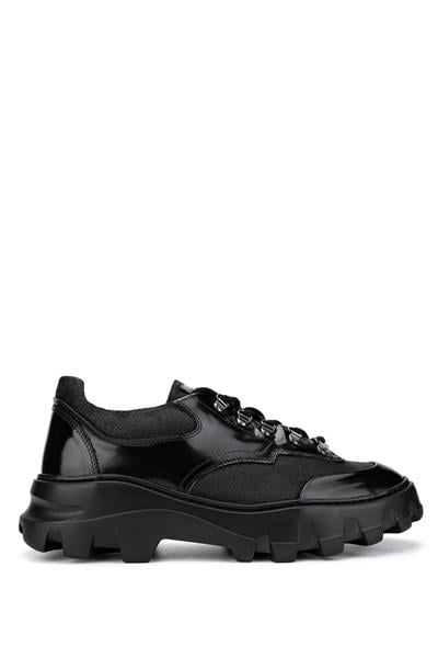 Tamer Tanca Erkek Hakiki Deri Siyah Sneakers & Spor Ayakkabı