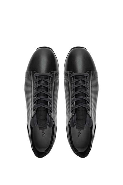 Tamer Tanca Erkek Hakiki Deri Siyah Sneakers & Spor Ayakkabı
