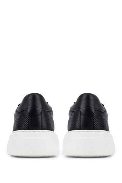 Tamer Tanca Erkek Hakiki Deri Siyah Sneakers & Spor Ayakkabı