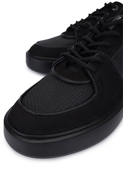 Tamer Tanca Erkek Hakiki Deri Siyah Sneakers & Spor Ayakkabı