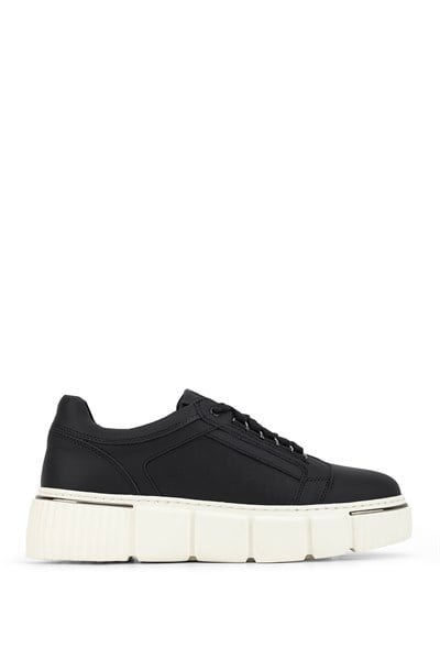 Tamer Tanca Erkek Hakiki Deri Siyah Sneakers & Spor Ayakkabı