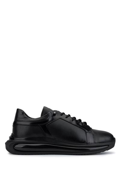 Tamer Tanca Erkek Hakiki Deri Siyah Sneakers & Spor Ayakkabı
