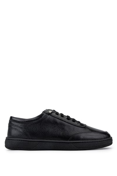 Tamer Tanca Erkek Hakiki Deri Siyah Sneakers & Spor Ayakkabı