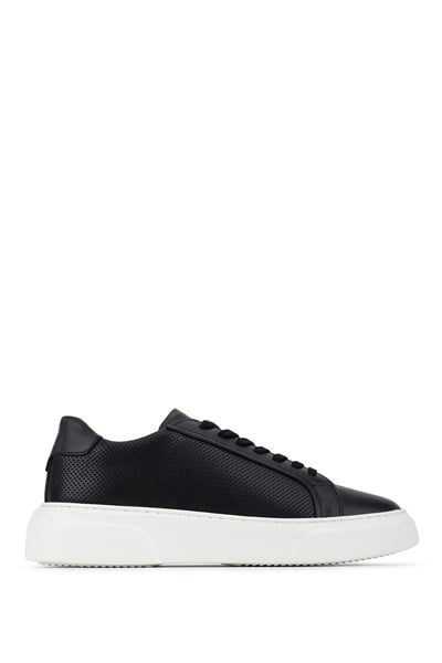 Tamer Tanca Erkek Hakiki Deri Siyah Sneakers & Spor Ayakkabı