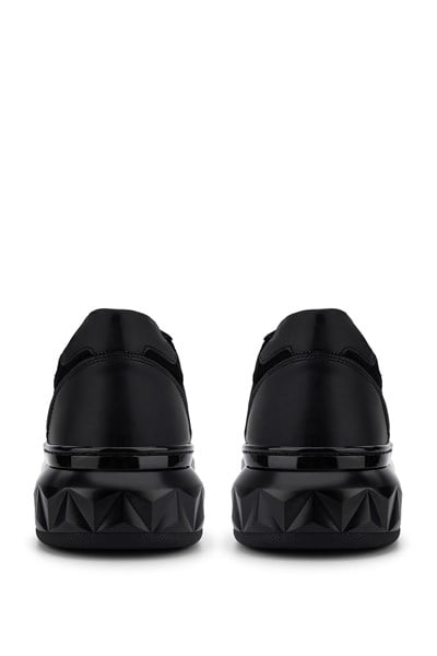 Tamer Tanca Erkek Hakiki Deri Siyah Sneakers & Spor Ayakkabı