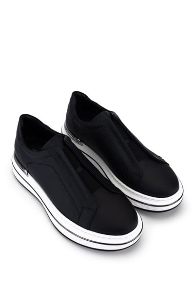 Tamer Tanca Erkek Hakiki Deri Siyah Sneakers & Spor Ayakkabı